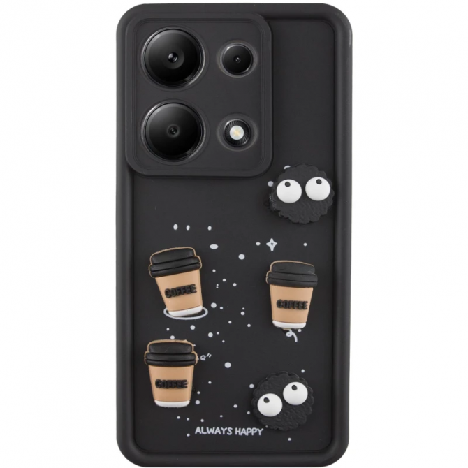 Чохол TPU Toys Case для Xiaomi Redmi Note 13 Pro 4G / Poco M6 Pro 4G (Black / Always Happy)
