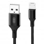Кабель USB XO NB143 Braided MicroUSB 1.5A/2m Black