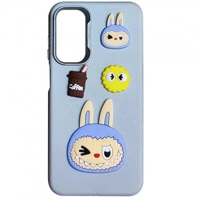 Чехол TPU Leather Toys для Xiaomi Redmi Note 12 4G (Labubu / Blue)