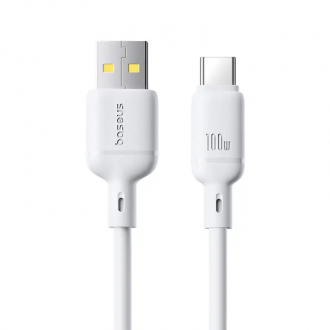 Кабель USB Baseus Silky Series Type-C 100W 1m Moon White