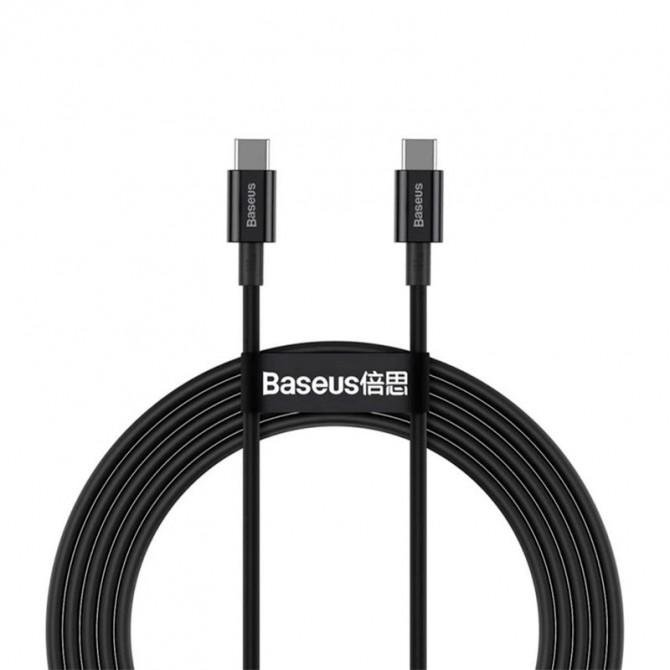 Кабель Baseus Superior Series Type-C/Type-C 100W (CATLYS-) Black 2m