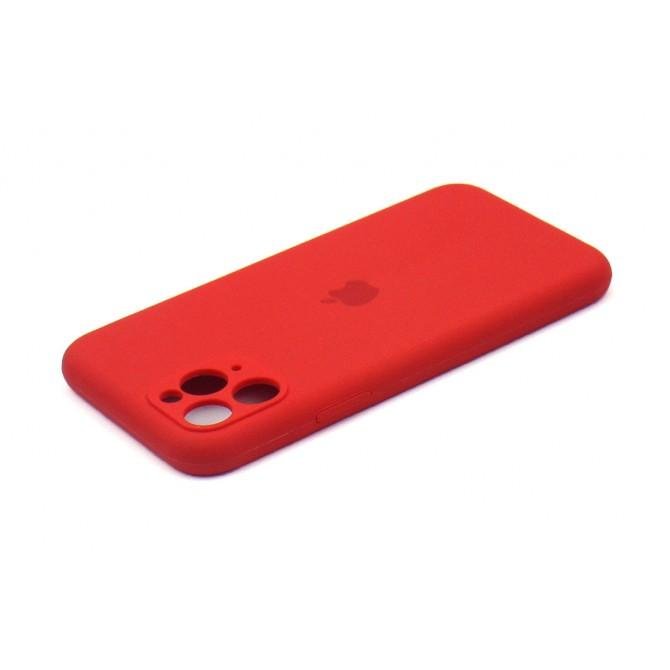 Оригинальный силиконовый чехол для iPhone 11 Pro Красный FULL (with camera protection)-1