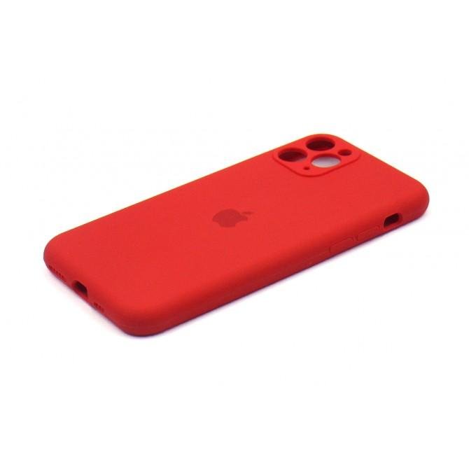 Оригинальный силиконовый чехол для iPhone 11 Pro Красный FULL (with camera protection)-3