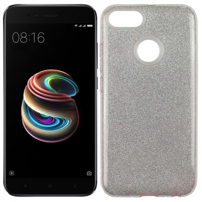 Чехол Silicone 3in1 Блёстки для Xiaomi Mi5X/MiA1 Pink