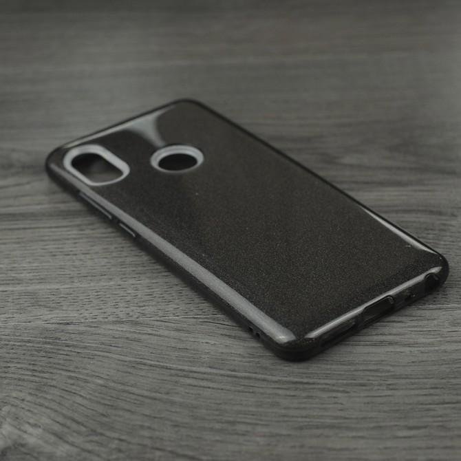 Чехол Silicone 3in1 Блёстки для Xiaomi REDMI Note 5 Pro Чёрный-2