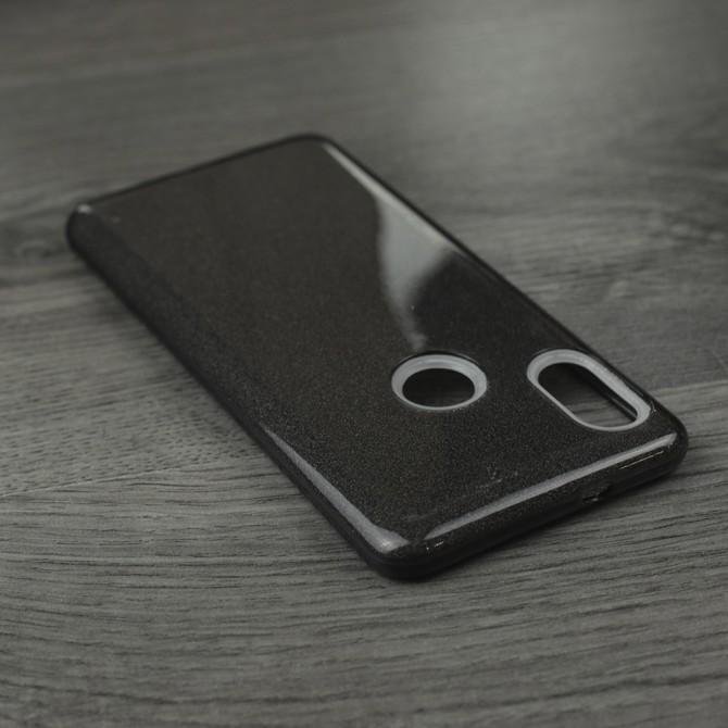 Чехол Silicone 3in1 Блёстки для Xiaomi REDMI Note 5 Pro Чёрный-3