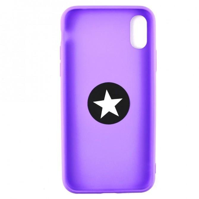 Чехол Ring Color для iPhone Xs Max Фиолетовый-2