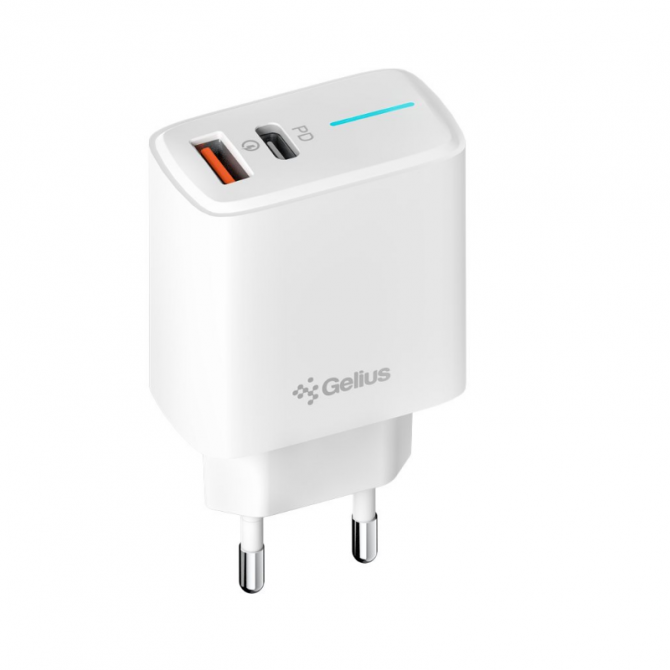 Сетевое зарядное устройство для Gelius Radiance GP-HC058 1Type-C+1USB-A + Type-C to Lightning Cable-1