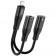Аудио Адаптер XO NBR181B Lightning Male to Lightning Female + 3.5" Female Black