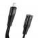 Аудио Адаптер XO NBR181B Lightning Male to Lightning Female + 3.5" Female Black