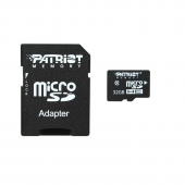 Карта памяти Patriot MicroSDXC 32GB (Class 10 V30) LX Series (adapter SD)