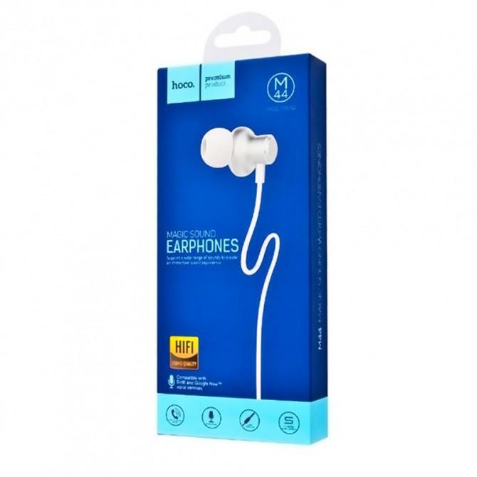 Навушники Hoco M44 Silver + mic-1