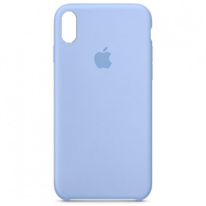 Оригинальный силиконовый чехол для iPhone Xr Небесно Синий