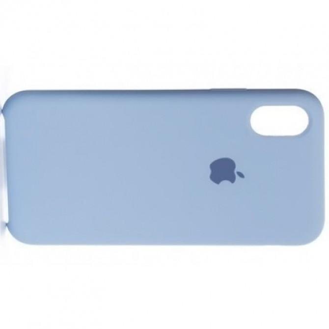 Оригинальный силиконовый чехол для iPhone Xr Небесно Синий-2