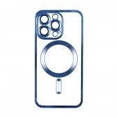 Чехол TPU Metallic Full Camera with Magsafe для iPhone 12 Pro Blue