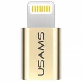 Адаптер Usams US-SJ014 Lightning -> MicroUSB Gold Адаптер Usams US-SJ014 Lightning -> MicroUSB Gold