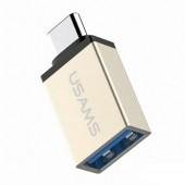 Перехідник USB Usams OTG US-SJ028 Type-C to USB 3.1 OTG Золотий (TCOTG02)