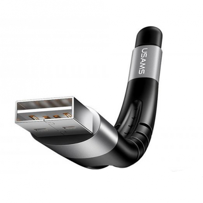 Кабель Usams SJ198 3in1 Lightning Cable (Charging+Holder+Stylus) 12cm Чорний (SJ198LZ01)-1