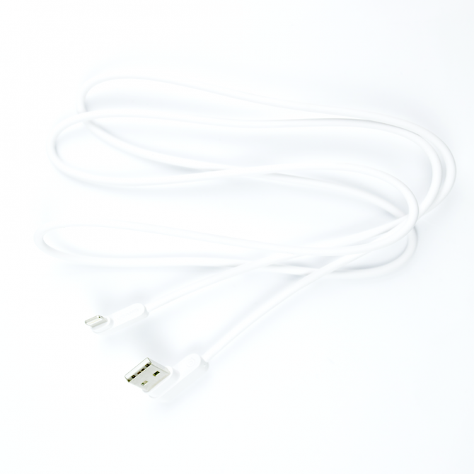 Кабель Usams U-Flow US-SJ165 Lightning Right-angles Data Cable 1.2m Білий (IPUSBCY02)