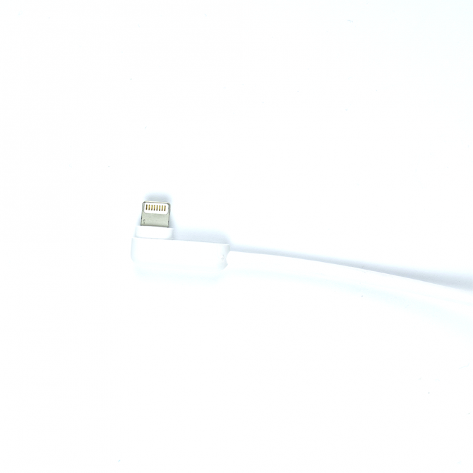 Кабель Usams U-Flow US-SJ165 Lightning Right-angles Data Cable 1.2m Білий (IPUSBCY02)-2