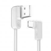 Кабель Usams U-Flow US-SJ167 Type-C Right-angles Data Cable 1.2m Білий (TCUSBCY02)