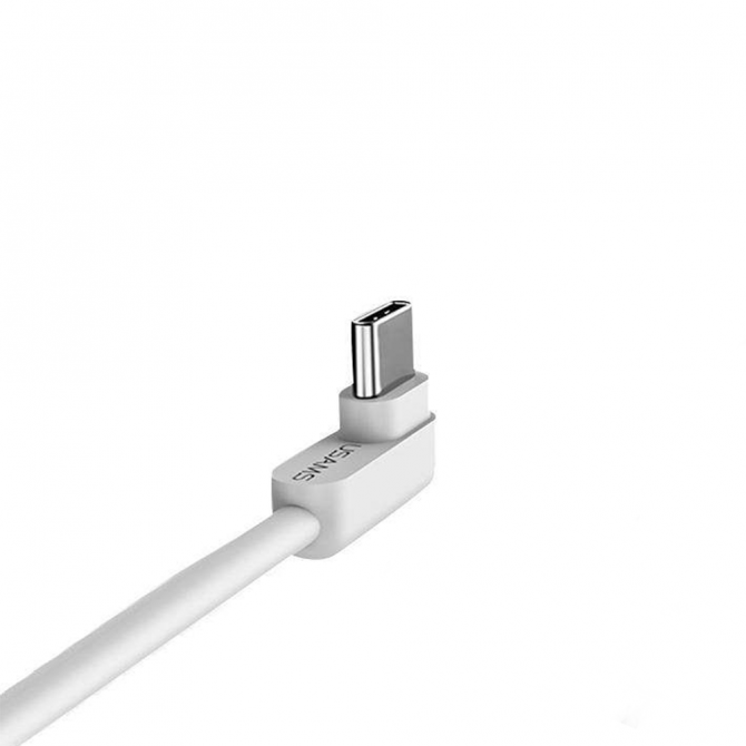 Кабель Usams U-Flow US-SJ167 Type-C Right-angles Data Cable 1.2m Білий (TCUSBCY02)-2