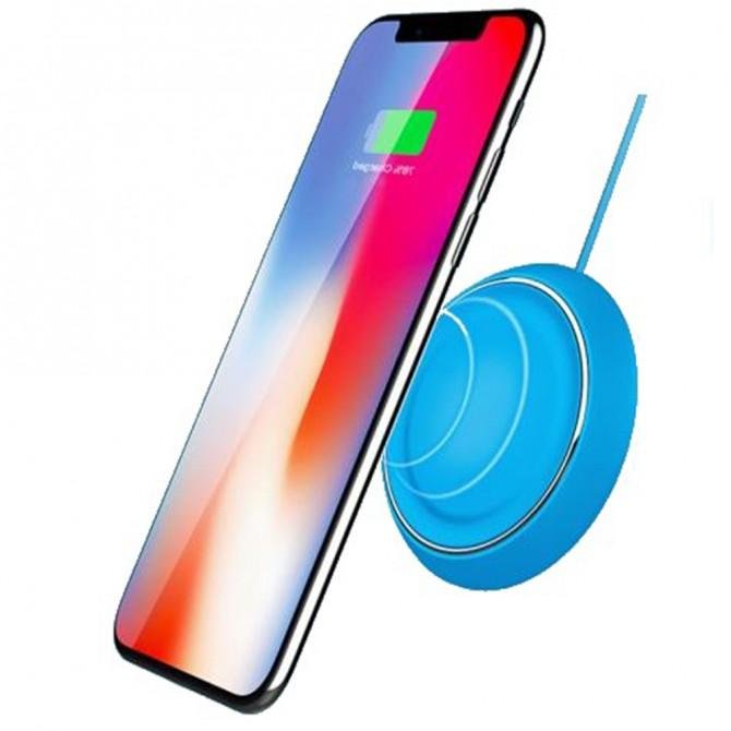 Беспроводное зарядное устройство ROCK W5 Wireless charger DT-610 Синий