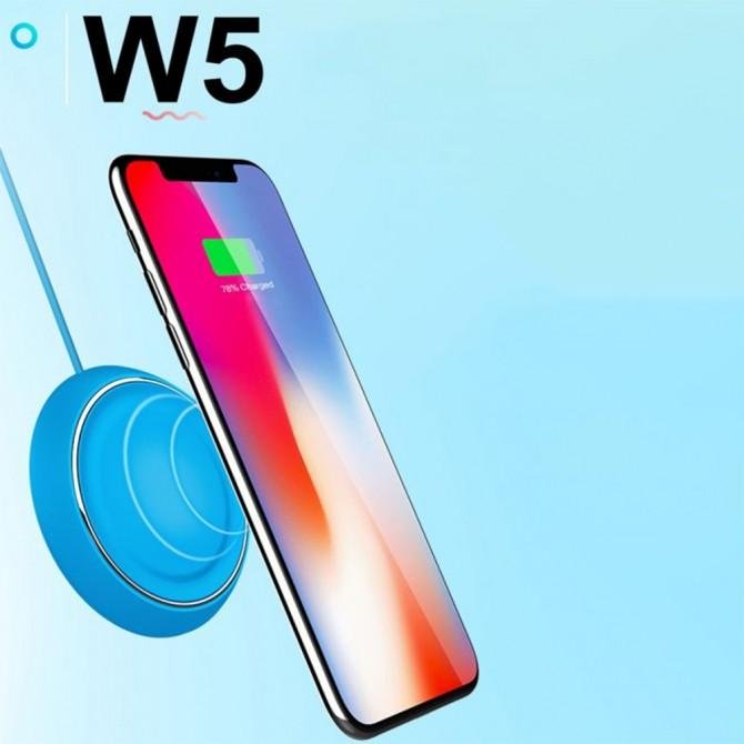 Беспроводное зарядное устройство ROCK W5 Wireless charger DT-610 Синий-2