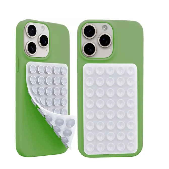 Тримач-присоска Ліппер для телефону двосторонній прямокутний 100мм*60мм White-1