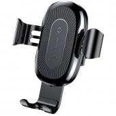 Холдер Baseus Wireless Charger Gravity Air Vent Black