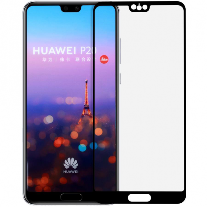 Захисне скло для HUAWEI P20 Pro Full Glue (0.25 мм, 2.5D, чорне) ЛЮКС