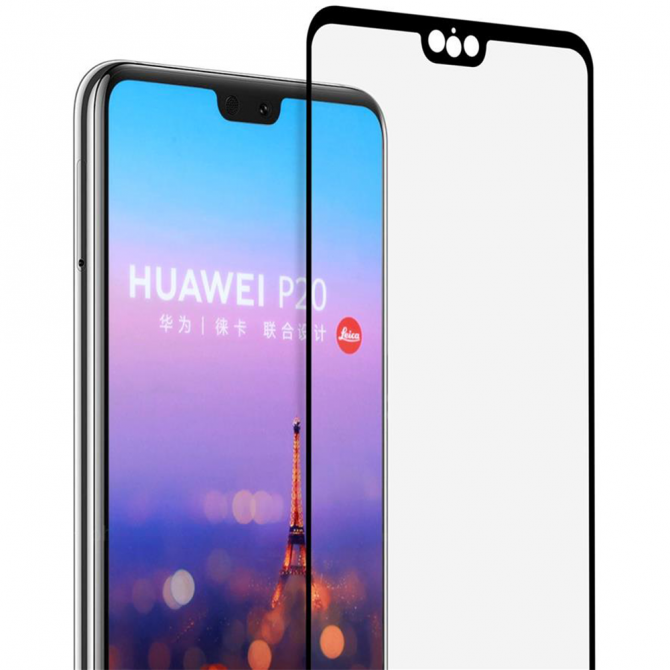 Захисне скло для HUAWEI P20 Pro Full Glue (0.25 мм, 2.5D, чорне) ЛЮКС-2