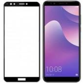 Захисне скло для HUAWEI Y7 2018 Full Glue (0.25 мм, 2.5D, чорне) ЛЮКС