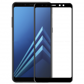 Захисне скло для SAMSUNG A530 Galaxy A8 Full Glue (0.25 мм, 2.5D, чорне) ЛЮКС