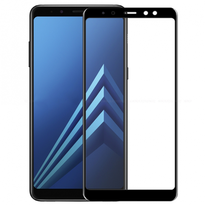 Захисне скло для SAMSUNG A530 Galaxy A8 Full Glue (0.25 мм, 2.5D, чорне) ЛЮКС