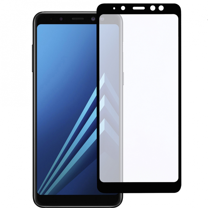 Захисне скло для SAMSUNG A530 Galaxy A8 Full Glue (0.25 мм, 2.5D, чорне) ЛЮКС-2