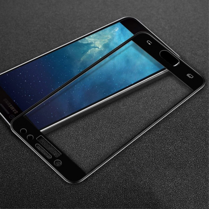 Захисне скло для SAMSUNG J730 Galaxy J7 2017 Full Glue (0.25 мм, 2.5D, чорне) ЛЮКС-1