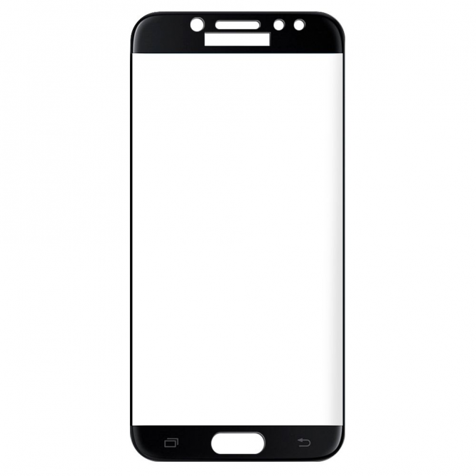 Захисне скло для SAMSUNG J730 Galaxy J7 2017 Full Glue (0.25 мм, 2.5D, чорне) ЛЮКС-2