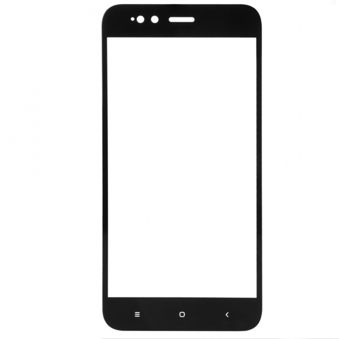 Захисне скло для XIAOMI Mi5x/Mi A1 Full Glue (0.25 мм, 2.5D, чорне) ЛЮКС-1