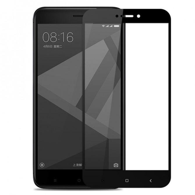 Защитное стекло для XIAOMI Redmi 4x Full Glue (0.25 мм, 2.5D, чёрное) ЛЮКС-2