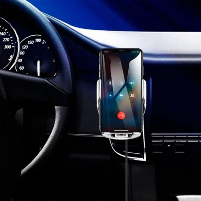 Автодержатель Usams US-CD126 + Беспроводная зарядка Черный-2