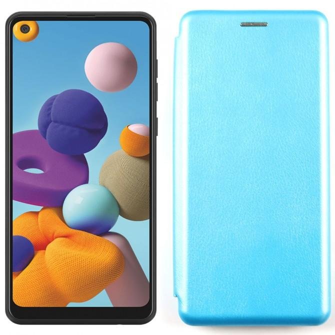Чехол книжка U-Like Best для Samsung A217 Galaxy A21s Голубой