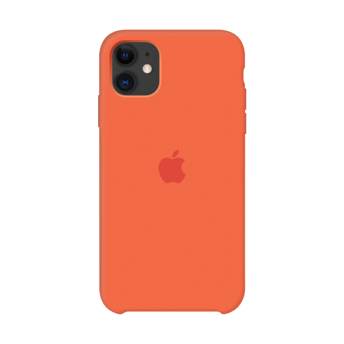 Оригинальный силиконовый чехол для iPhone 11 Оранжевый