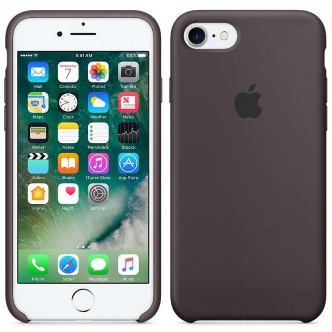 Оригинальный силиконовый чехол для iPhone 7/8 Какао