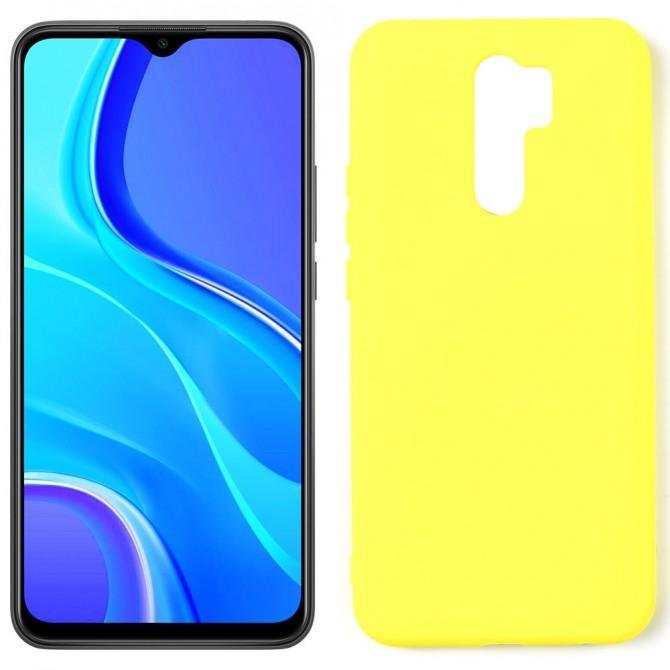 Чехол силиконовый для Xiaomi Redmi 9 Желтый FULL