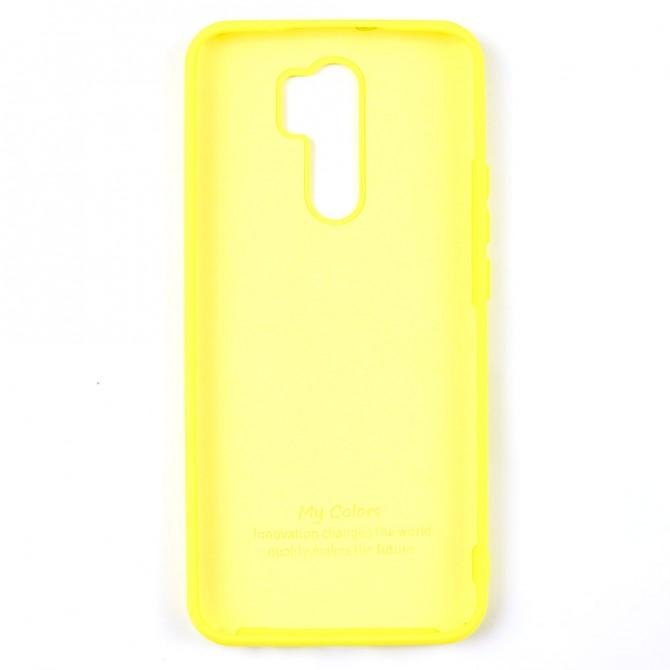 Чехол силиконовый для Xiaomi Redmi 9 Желтый FULL-2