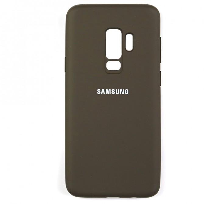 Чехол силиконовый для Samsung G965 Galaxy S9 Plus Оливковый FULL-1
