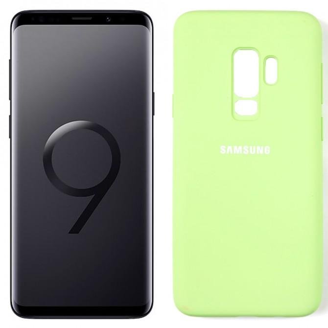 Чохол силіконовий для Samsung G965 Galaxy S9 Plus Ментоловий FULL