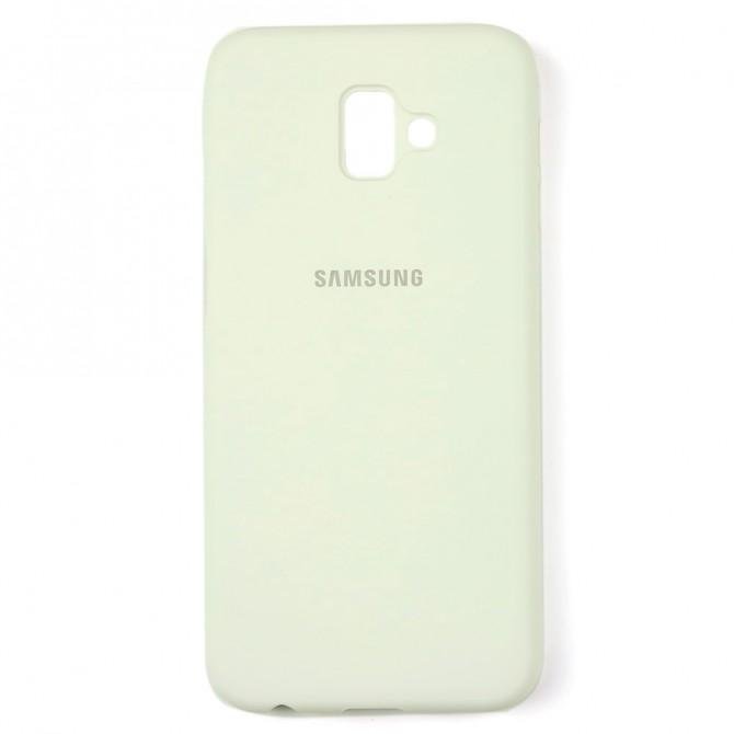 Чехол силиконовый для Samsung J6 Plus 2018 (J610) Белый FULL-2