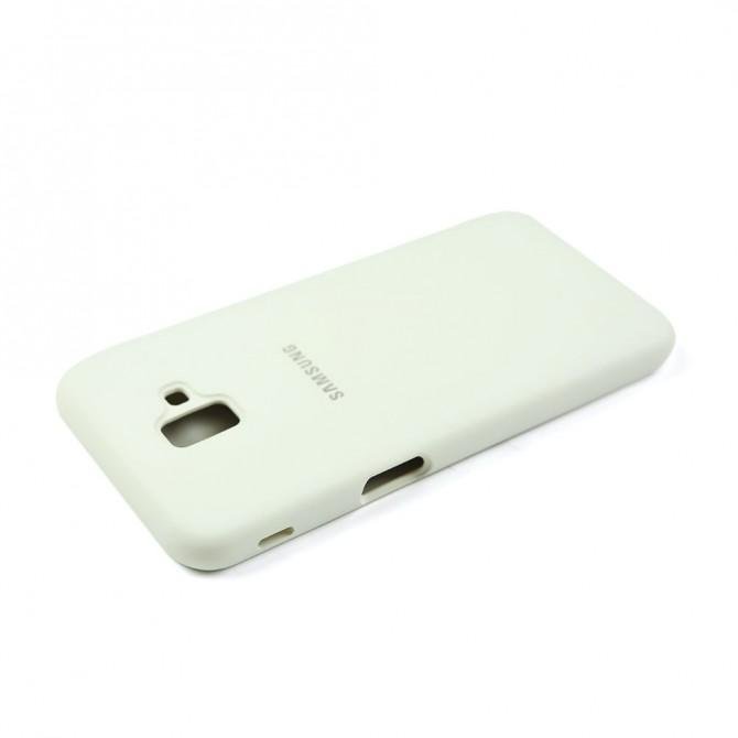 Чехол силиконовый для Samsung J6 Plus 2018 (J610) Белый FULL-3